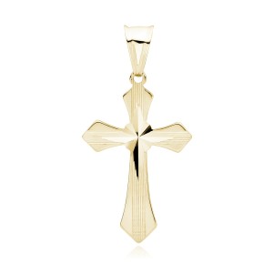 Cruce argint placată cu aur galben DiAmanti K0003G-DIA (Argint 925‰ 1,5 g.)